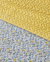 Azure Bloom Çok Amaçlı Çift Kişilik Yatak Örtüsü Takımı 200x220 cm Sarı