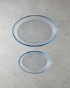 Bake&Serve Cam 2’li Oval Fırın Kabı 24x35-18x26 cm Şeffaf