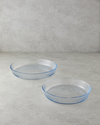 Bake&Serve Cam 2’li Yuvarlak Fırın Kabı 26-32 cm Şeffaf