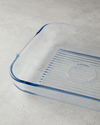 Bake&Serve Cam Kare Izgaralı Fırın Kabı 30x27 cm Şeffaf