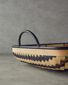 Bamboo Bambu Dekoratif Tepsi Natural-Siyah