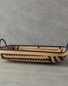 Bamboo Dekoratif Tepsi 53,5x33x15 cm Natural-Siyah