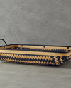 Bamboo Dekoratif Tepsi 59x37x16 cm Natural-Siyah