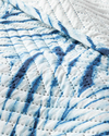 Batik Leaves Çift Kişilik Çift Taraflı Yatak Örtüsü Lacivert