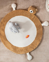 Bear Polyester Yer Minderi 100x100 cm Açık Kahverengi
