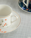 Belleza New Bone China 4 Parça 2 Kişilik Çay Fincanı Takımı Lacivert-Beyaz