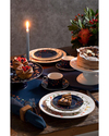 Belleza New Bone China 4 Parça 2 Kişilik Çay Fincanı Takımı Lacivert-Beyaz