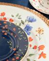 Belleza New Bone China Pasta Tabağı 15 cm Lacivert-Turuncu-Yeşil