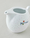 Beloved Porselen Isıtıcılı Demlik Seti 850 ml Beyaz