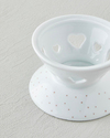Beloved Porselen Isıtıcılı Demlik Seti 850 ml Beyaz