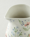 Bloomika Stoneware El Yapımı Sürahi 1850 ml Pembe - Yeşil