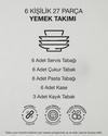 Bloomline Porselen Yemek Takımı 27 Parça 6 Kişilik Gold