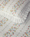 Bloomy Stripe Tek Kişilik Yatak Örtüsü Takımı Turuncu