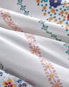 Blossom Bands Pamuklu Çift Kişilik Nevresim Seti 200x220 cm Kırmızı - Mavi