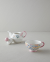 Blossom Frame New Bone China Demlik Seti 400 – 290 ml Pembe - Beyaz