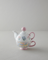 Blossom Frame New Bone China Demlik Seti 400 – 290 ml Pembe - Beyaz
