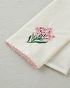 Blossom Frame Pamuk Polyester Nakışlı Kurulama Bezi 30x50 cm Pembe