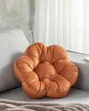 Blossom Kadife Dekoratif Kırlent 40 cm Yanık Portakal