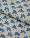 Blue Bouquet Baskılı Pamuklu Tek Kişilik Pike 150x220 cm Mavi