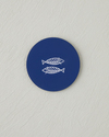 Blue Depth Ahşap 6'lı Bardak Altlığı 9,5 cm Mavi - Yeşil