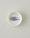 Blue Fishy Seramik Kase 13 cm Beyaz - Lacivert