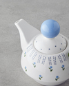 Blue Flowers New Bone China Demlik 400 ml Mavi