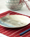 Blue Passion Bone Porselen Pasta Tabağı 21 cm Mavi - Bej