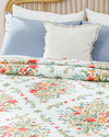 Boho Flowers Tek Kişilik Çok Amaçlı Örtü 160x220 cm Kırmızı