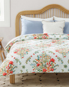 Boho Flowers Tek Kişilik Çok Amaçlı Örtü 160x220 cm Kırmızı