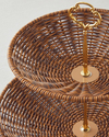 Boho Rattan Katlı Servis Kahverengi