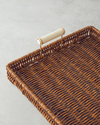 Boho Rattan Tepsi 26x26x3 cm Kahverengi