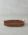 Boho Rattan Tepsi 29x20x3 cm Kahverengi