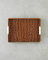 Boho Rattan Tepsi 30x22x3 cm Kahverengi