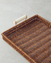 Boho Rattan Tepsi 30x22x3 cm Kahverengi