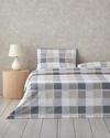 Bold Pattern Kolay Ütülenir Çift Kişilik Nevresim Takımı 200x220 cm Taş Rengi