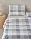 Bold Pattern Kolay Ütülenir Çift Kişilik Nevresim Takımı 200x220 cm Taş Rengi