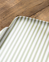 Bold Stripe Melamin Kaydırmaz Tepsi Yeşil