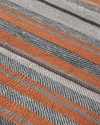 Bold Stripe Pamuk Akrilik Çift Kişilik Battaniye 200x220 cm Koyu Gri