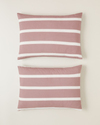 Bold Stripe Pamuklu 2'li Yastık Kılıfı 50x70 cm Açık Mürdüm-Pembe