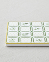 Botanical Garden Seramik Bardak Altlığı 10.8x0.8 cm Beyaz - Yeşil
