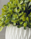 Boxwood Vazolu Yapay Çiçek Gri