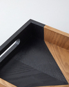 Briel Dekoratif Tepsi 40x24x5,5 cm Kahverengi-Siyah