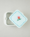Bright Floral Melamin 4'lü Cam Kapaklı Kahvaltılık 30x21 cm Renkli