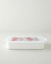 Bright Floral Melamin 6'lı Cam Kapaklı Kahvaltılık 39x21 cm Renkli