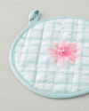 Bright Floral Polyester 2'li Mutfak Seti 17x30 Cm + 20x20 Cm Pembe - Yeşil