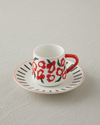 Bright Match New Bone China 4 Parça 2 Kişilik Kahve Fincan Takımı 90 ml Renkli