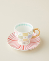 Bright Ophelia New Bone China 4 Parça 2 Kişilik Kahve Fincan Takımı 100 ml Renkli