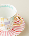 Bright Ophelia New Bone China 4 Parça 2 Kişilik Kahve Fincan Takımı 100 ml Renkli