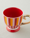 Bright Vionna New Bone China Kupa 460 ml Pembe-Kırmızı-Turuncu