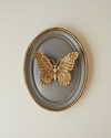 Butterfly Polyresin Duvar Aksesuarı 20x26 cm Gri